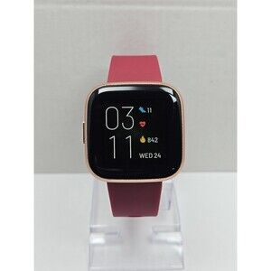 Fitbit Versa 2 Smartwatch Pink 40mm Alexa WR50M Always On Display No Charger